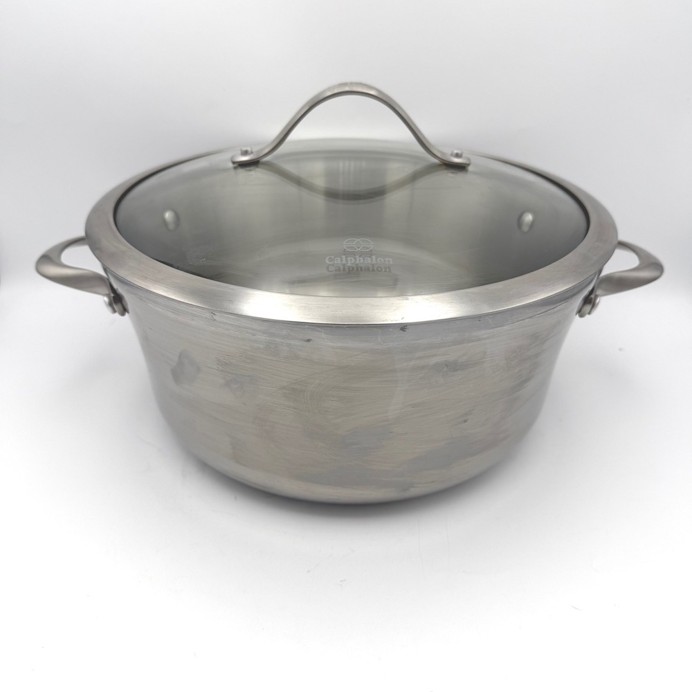 Calphalon Premier Stainless Steel 6.5 qt Stock Pot w/Lid 87062 Cooking Kitchen